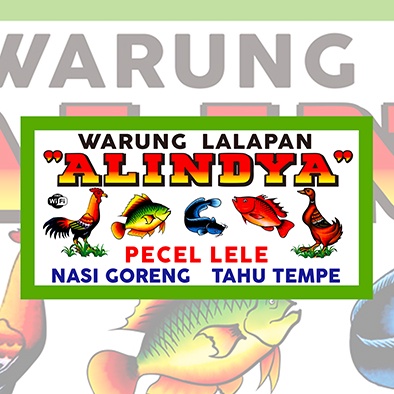 Spanduk Kain Warung Lalapan 3 Meter