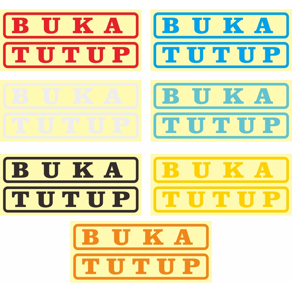 Sticker Cutting Scotlite PINTU/KACA BUKA - TUTUP