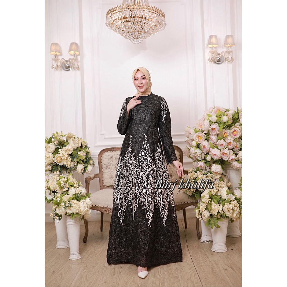 Sierra - GAMIS BURJ KHALIFAH ORIGINAL GAMIS MODERN DRESS MEWAH GAMIS PESTA GAMIS LEBARAN GAMIS KONDANGAN GAMIS TILLE BORDIR OUT FIT WANITA FASHION MUSLIM