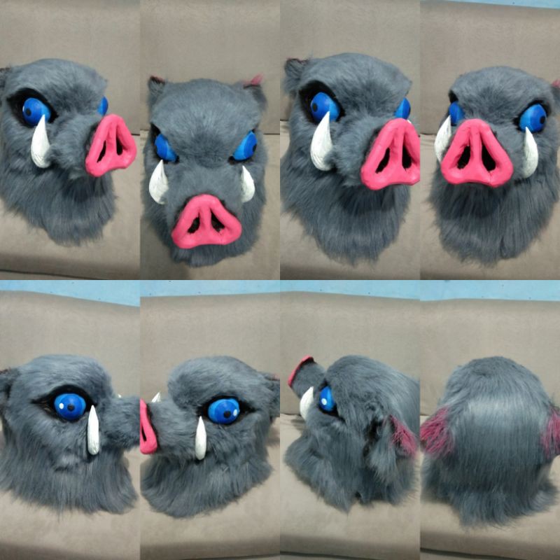 Cosplay Kepala Babi Inosuke hashibira Anime Kimetsu no Yaiba