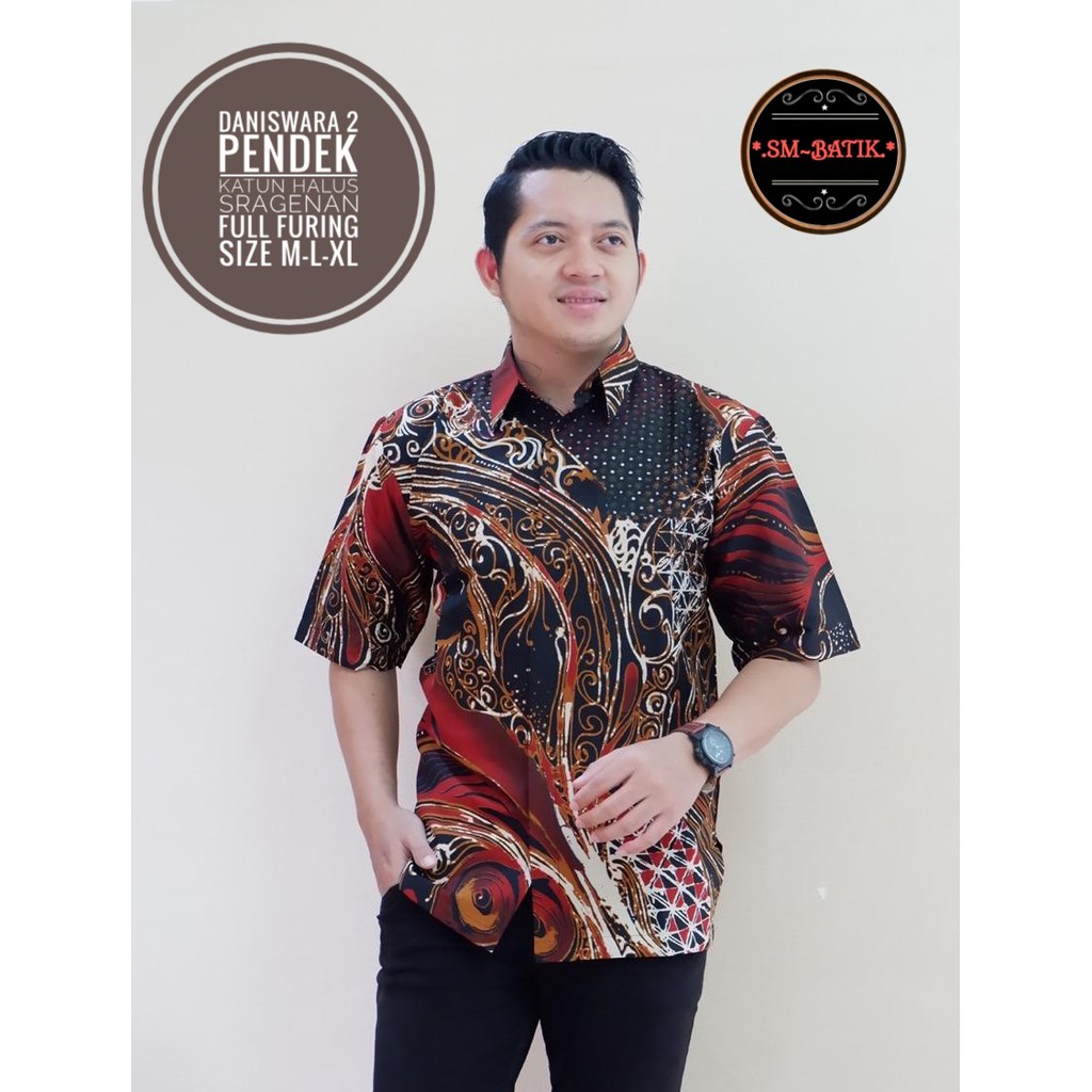 DANISWARA 2 SM KEMEJA BATIK PRIA SOLO LENGAN PENDEK LAPIS FURING ATASAN BATIK PREMIUM MODERN MACAN NGAUNG HEM SMOK SALUR KAFTAN PEKSI NAVY KOKO UNGU KOKO GUNUNG  MERAK ABU AKAR ABU WIJOYOKUSUMO KAWUNG GEDHE NEW NATASHA BATIK SOLOPANDU AJI PARANG KERIS