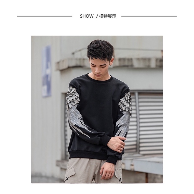 SWEATER IMPORT PRIA WANITA ASIA EROPA KOREA AMERIKA ORIGINAL WINGS BORDIR TIMBUL S-3XL JY3