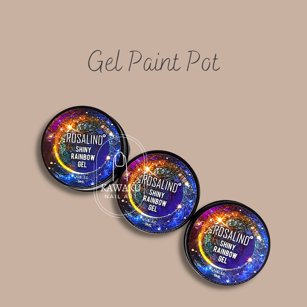 Rosalind Kutek Gel Polish UV LED Glitter Mono &amp; Rainbow