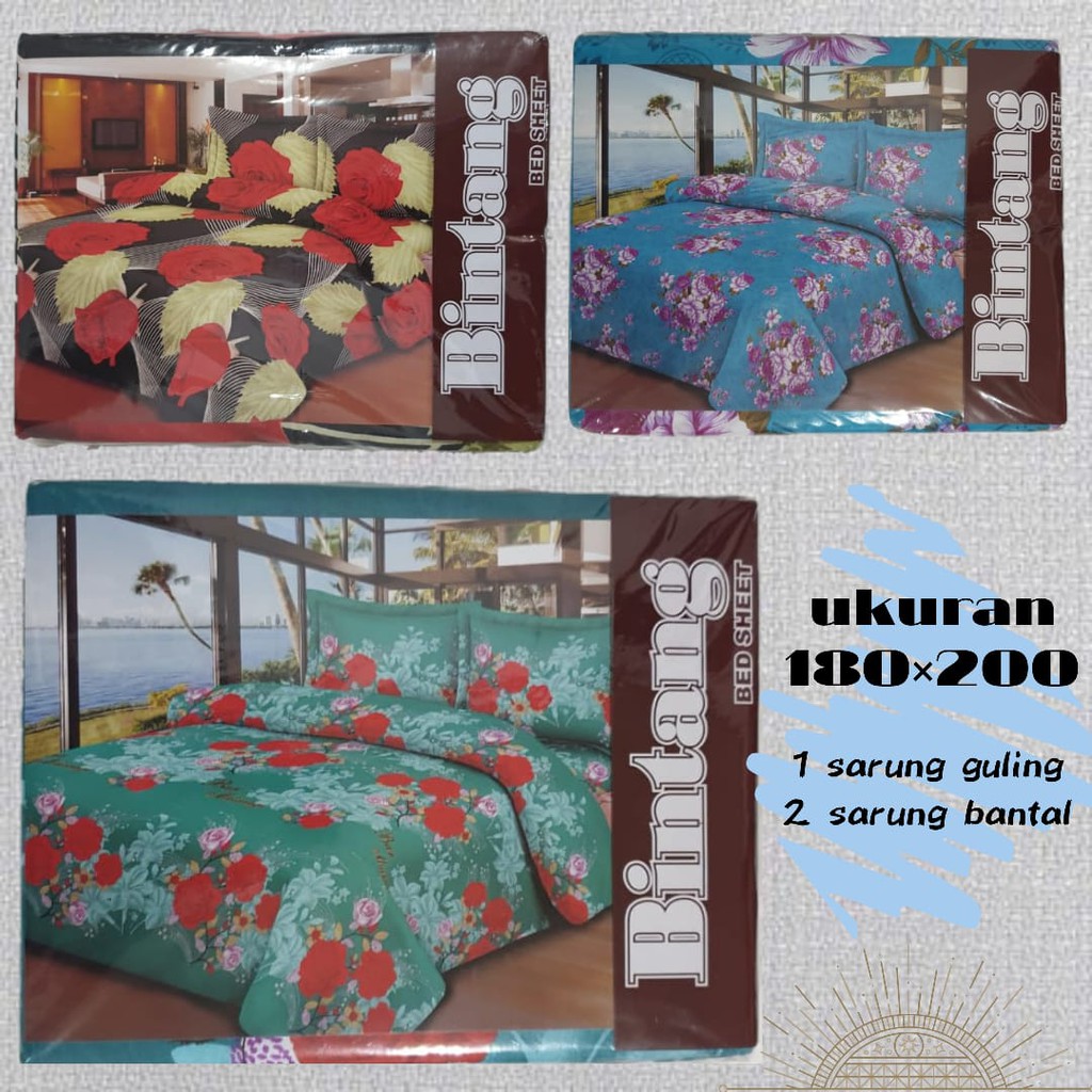  Sprei  homemade  Bahan katun mikro Halus adem tidak luntur 