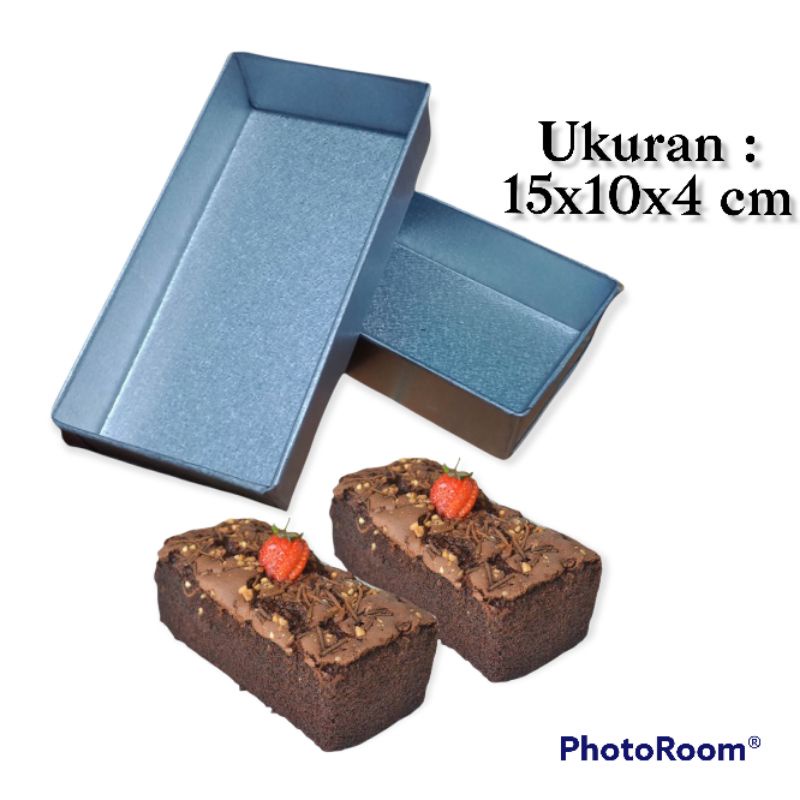 Loyang kue brownies ukuran 15x10x4 cm bahan galvalum anti lengket / loyang kue oven / loyang kukus