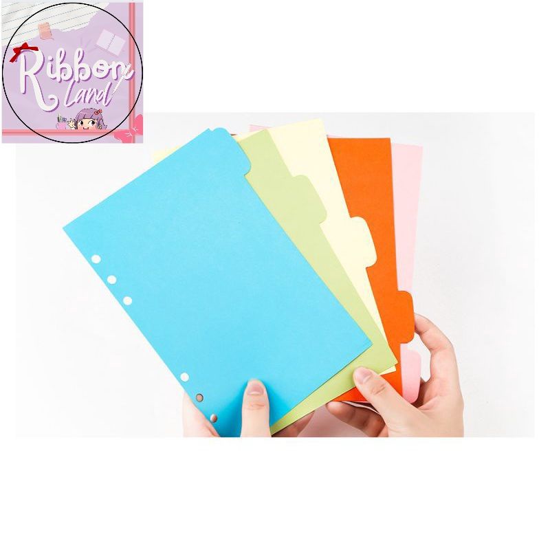 

(5 lembar) Kertas Pembatas Index Divider Binder A5 A6