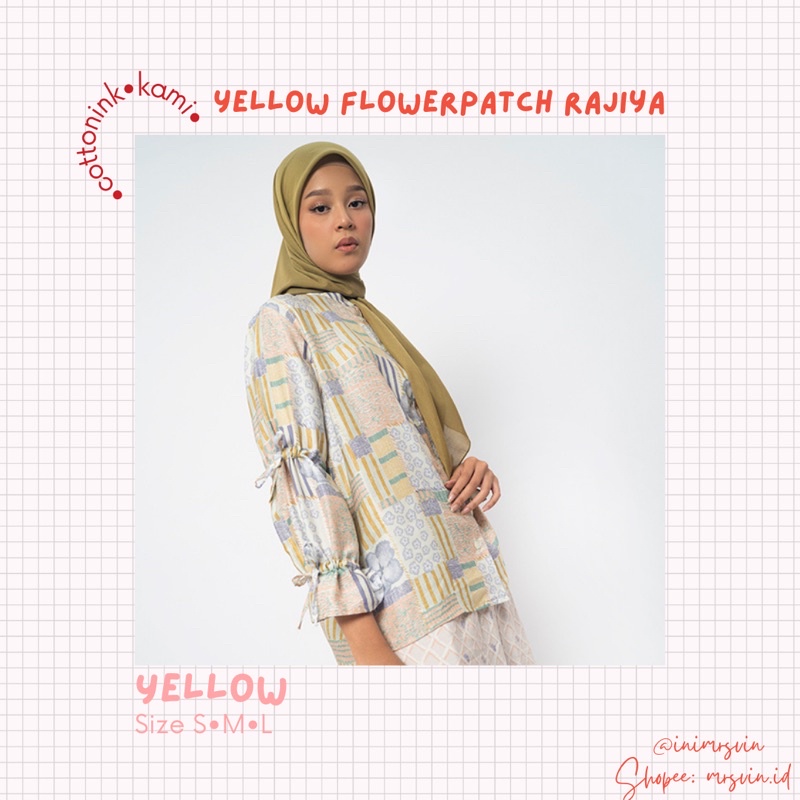 Yellow Flowerpatch Rajiya Cottonink x Kami