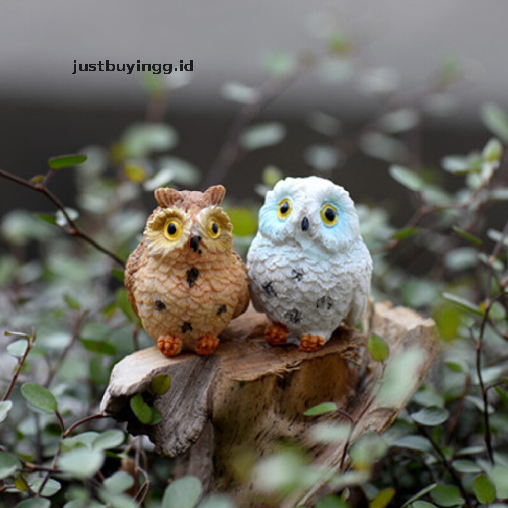 (Justbuyingg.Id) Miniatur Burung Hantu Untuk Dekorasi Terarium / Bonsai