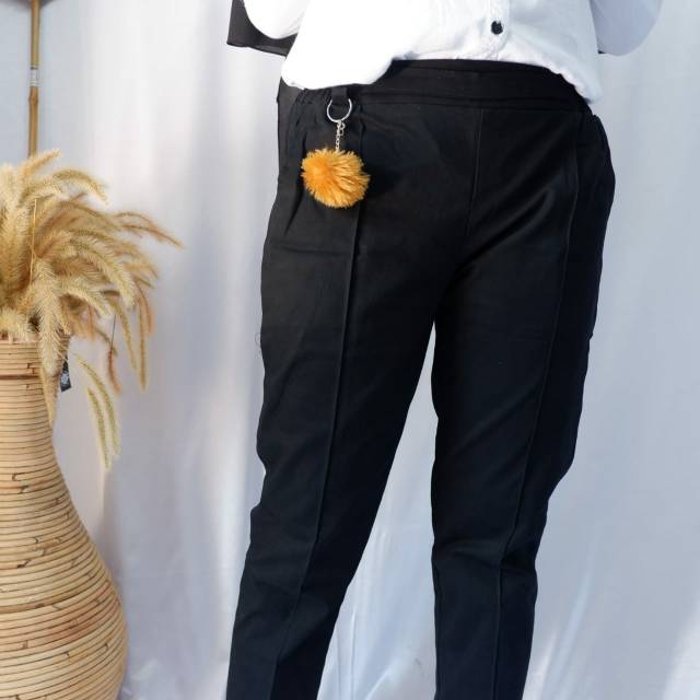 BAGGY PANTS TWILL STRETCH ALL SIZE FREE POMPOM