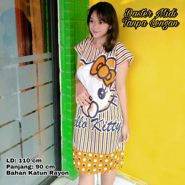 Daster Midi Tanpa Lengan