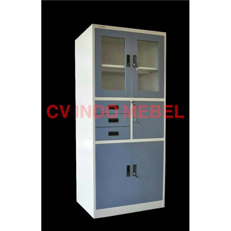 lemari arsip filing cabinet besi impor pintu sliding panel laci besi ready stock makassar termurah