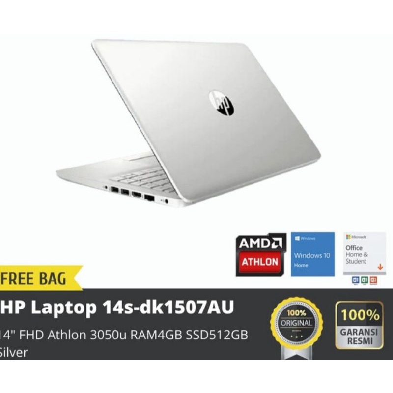 hp 14s DK1507AU athlon 3050 512gb