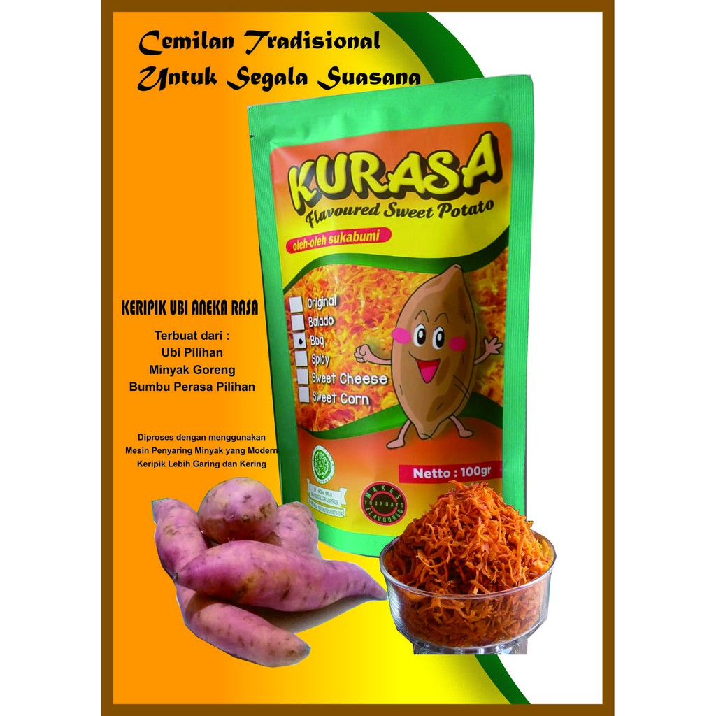 

SNACK SWEET POTATO CHIPS MAKANAN RINGAN TRADISIONAL KERIPIK UBI SEHAT ANEKA SUASANA