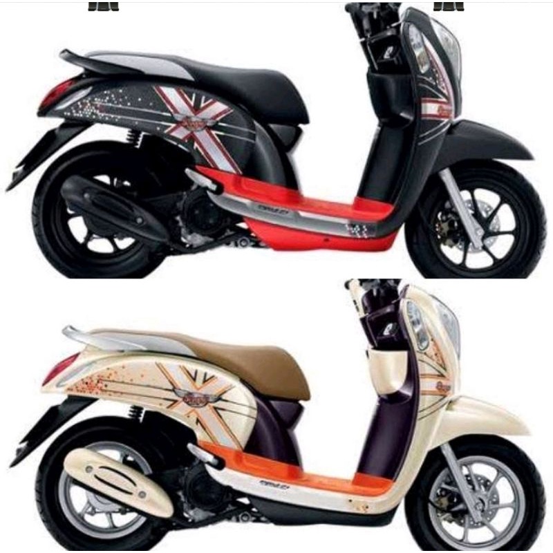 Striping Scoopy 2013 2014 2015 2016 Fi / F1 Lama Variasi Honda Stiker Sticker Motor Skotlet Scotlite