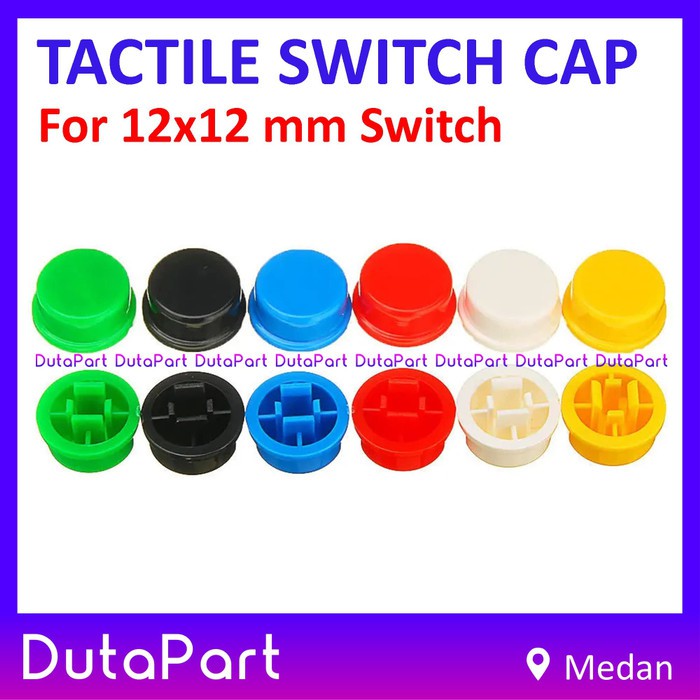 KEY CAP Tactile Switch Push Button 12x12x7.3 mm 12x12 PILIH WARNA