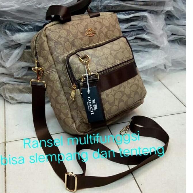 Ready Diskon tas ransel coach wanita full embos