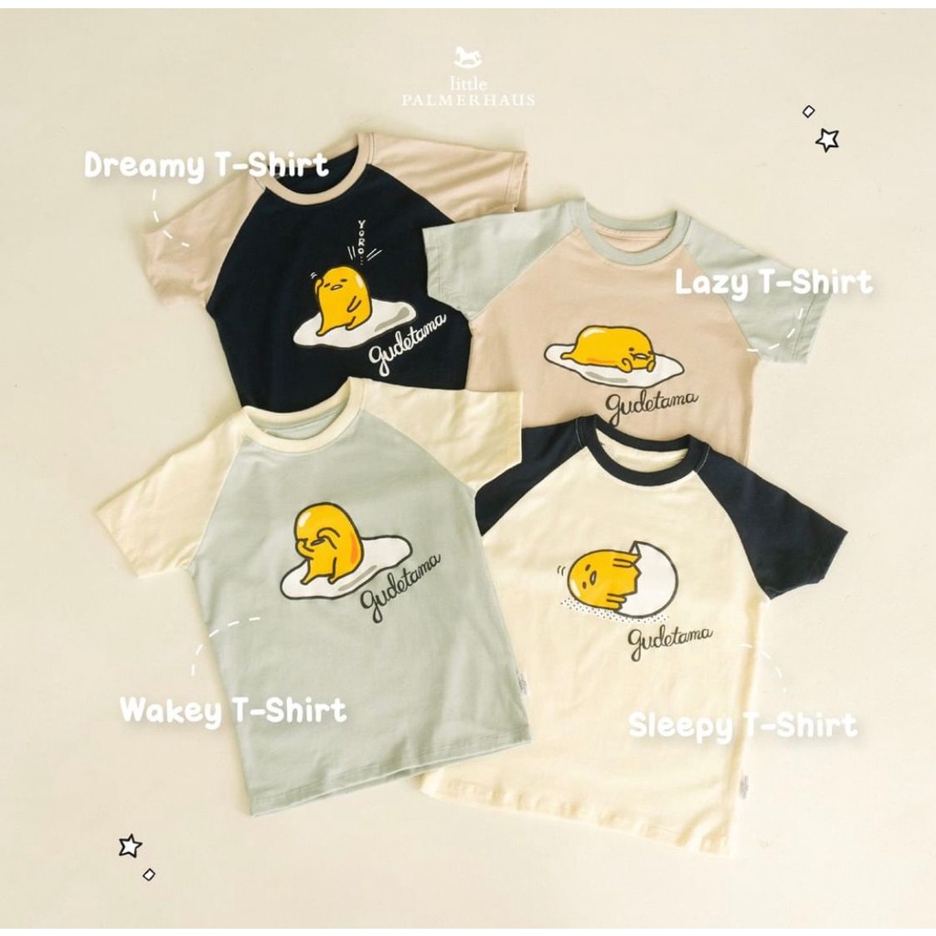 Castle - Little Palmerhaus - Sanrio T-Shirt Hello Kitty &amp; Chum - Gudetama  (Kaos Anak) 1-6 Tahun