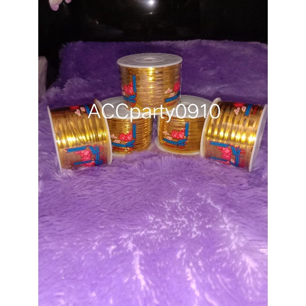 

Pita Kawat Roll / Pita Kawat Bingkisan / Pita Kawat Souvenir ( ± 100 Yard)