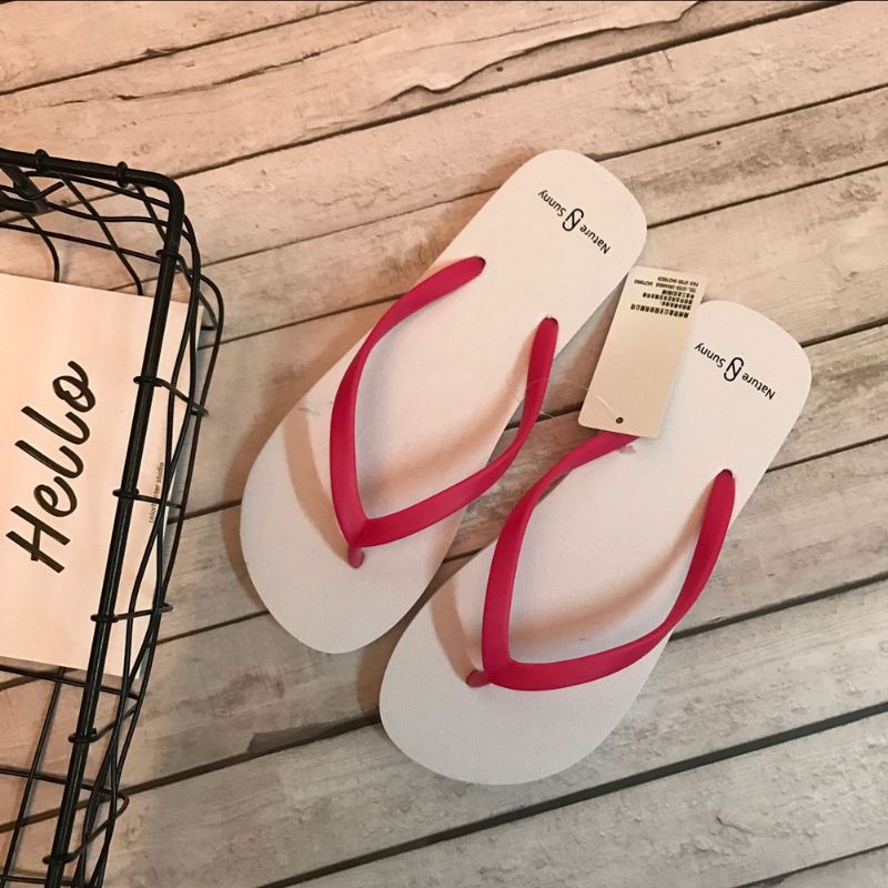 Gratis Pengiriman 2021 Musim Panas Baru Wanita Sandal Sandal Jepit Fashion Wanita Warna Bersih Pantai Sandal