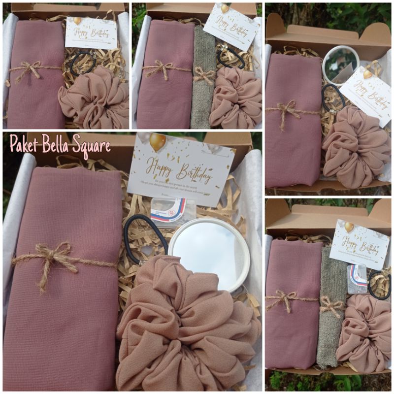 

[TERMURAH DI JAWA TIMUR] (READY STOCK) HAMPERS HIJAB BELLA SQUARE KADO ULTAH / WEDDING / ANNIVERSARY / WISUDA