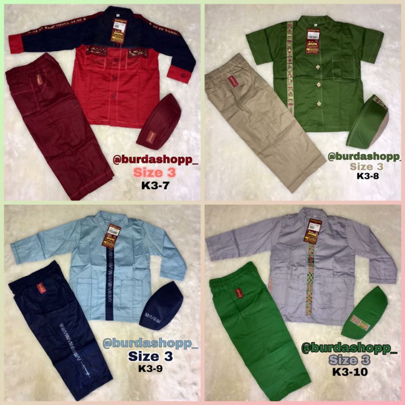 BAJU MUSLIM DANNIS ANAK LAKI LAKI SIZE 3