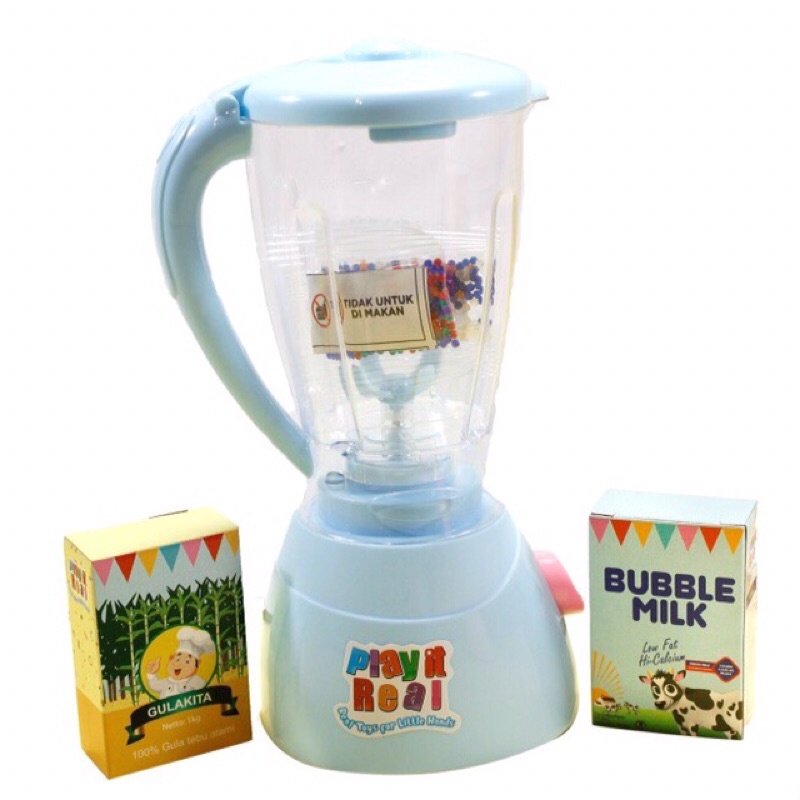 Mainan Anak Blender Juicer Play it Real bisa isi air & water bean boba