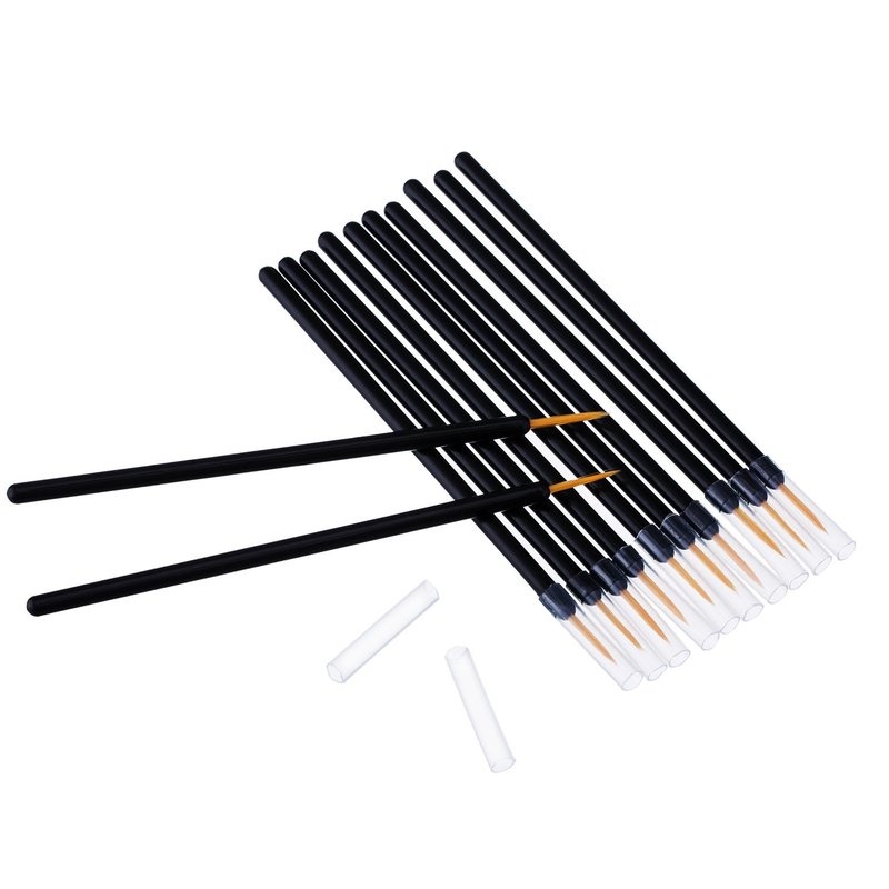 Disposable Eyeliner Brush Black Brush / Fine Handle Eyeliner Applicator Gel Art Nail brush / Eyelash Extension Tool Plastic Fiber Nylon Eyeliner Tool