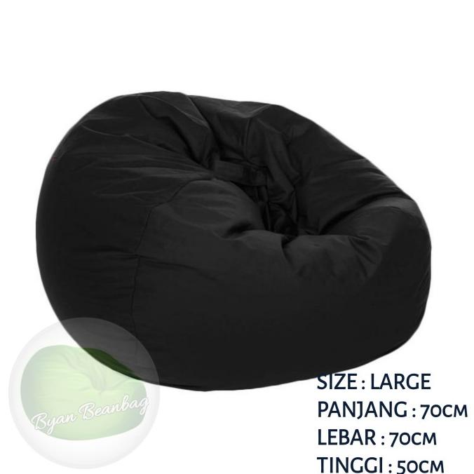 

BEAN BAG SOFA + ISI STYROFOAM SIZE L - SUEDE HITAM SX512Z32X