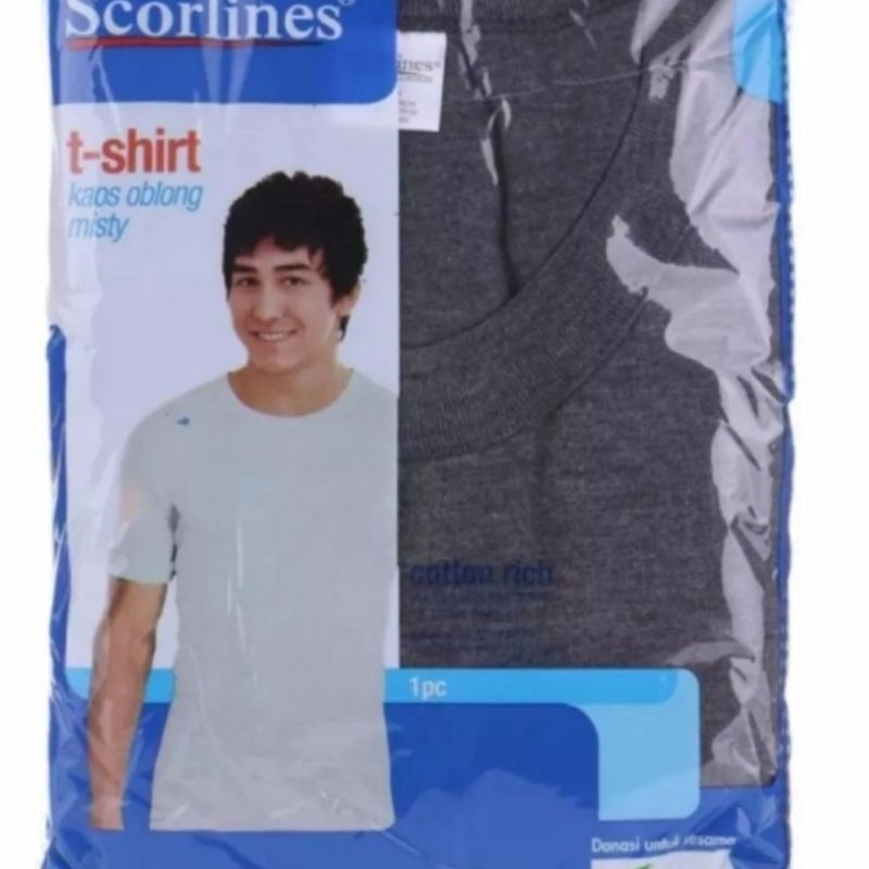 Scorlines Kaos Oblong Pria L, XL