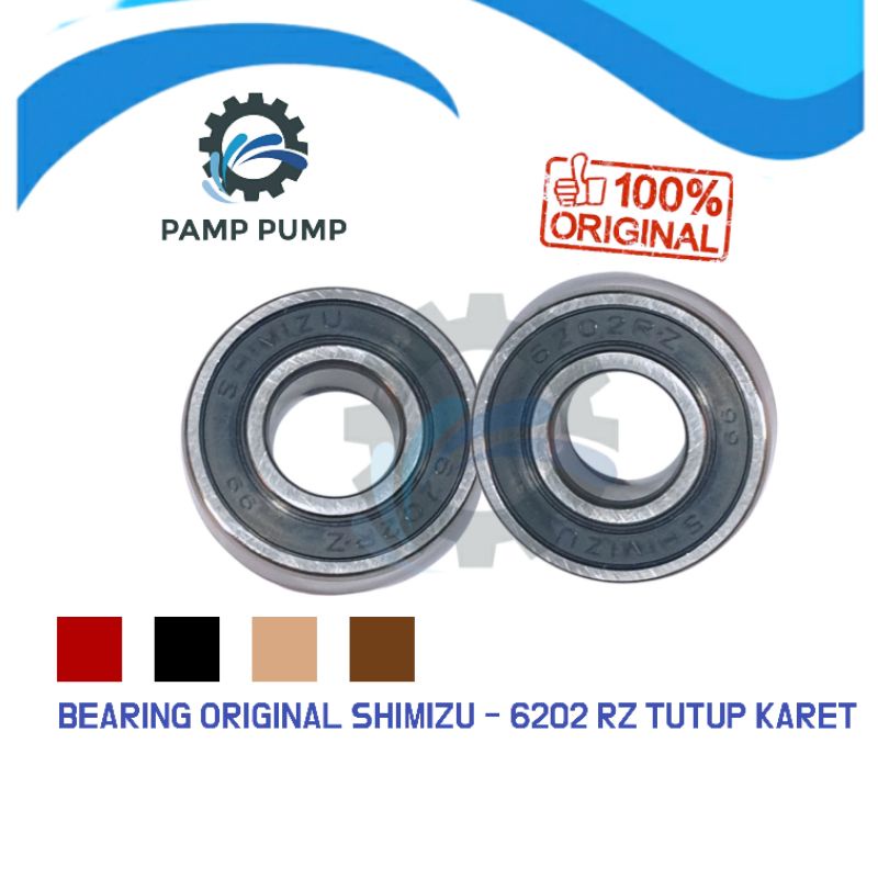 BEARING ATAU LAHER ORIGINAL SHIMIZU 6202 RZ TUTUP KARET