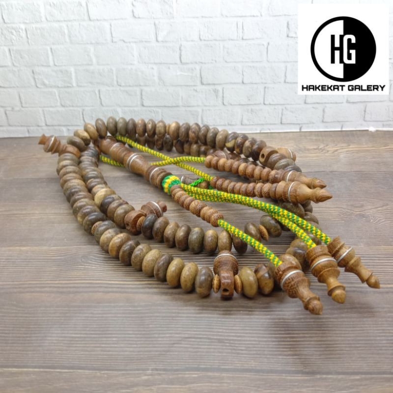 tasbih tijani kayu gaharu wangi kombinasi kelor emas E95