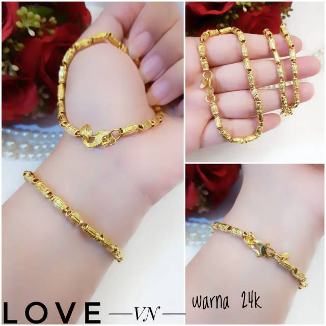 Xuping gelang lapis emas 24k 0235i