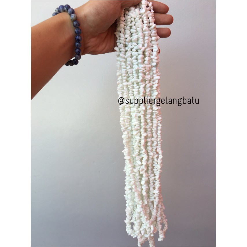 kerikil Batu alam white obsidian onyx putih 1cm bahan aksesoris craft fashion bahan supplier grosir