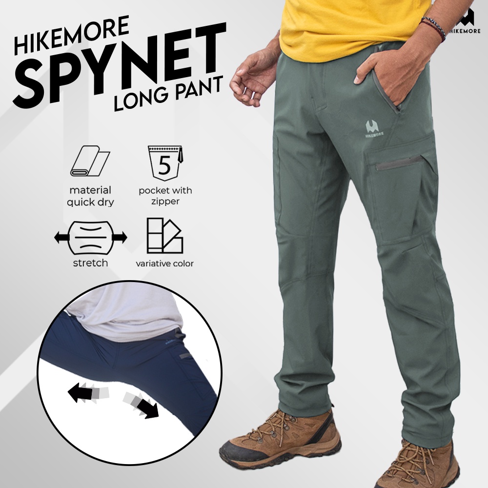 Hikemore Spynet Celana Panjang Gunung Outdoor Cargo Quickdry Dry Fit Stretch Original