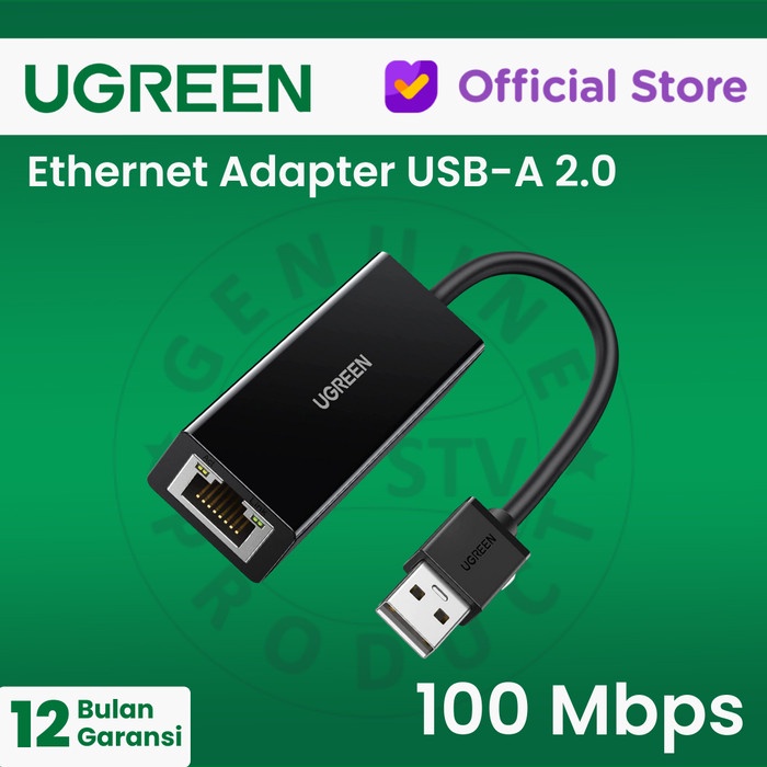 UGREEN Network Adapter USB 2.0 (Up to 480 Mbps) - CR110