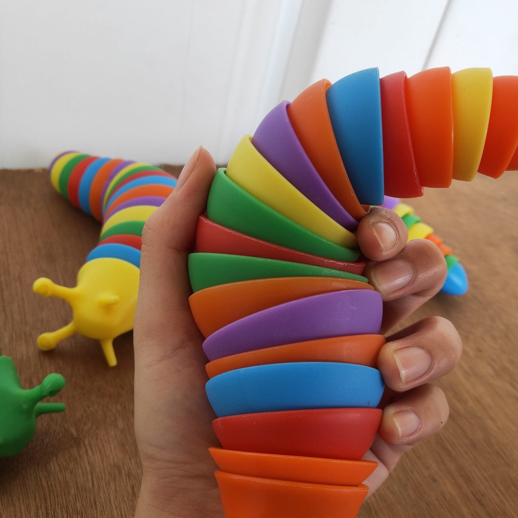 Mainan Squishy Siput Finger Slug / Mainan Anak Finger SLUG 3D / Mainan Ulat Motorik anak