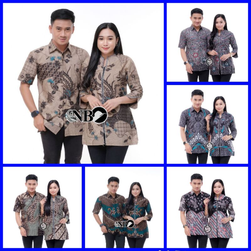 COD,TERMURAH TERLARIS BATIK COUPLE BLUS ZIPER DEPAN  M L XL XXL