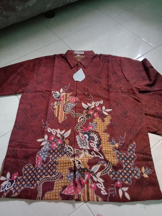 Kemeja Batik Pria Semi Sutra Sanwoz Puring Istimewa