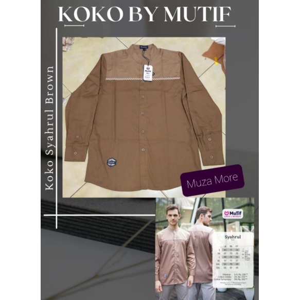 KOKO MUTIF SYAHRUL BROWN LENGAN PANJANG