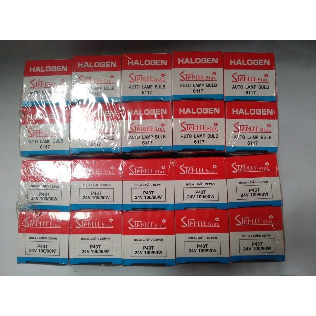 DOP LAMPU DEPAN HALOGEN MOBIL H4 24V100/90W STANLEE 10PCS