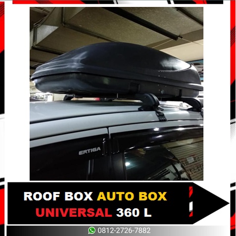 Roof box autobox Black Hitam Bagasi Atas Mobil Universal