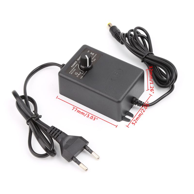 Btsg Adaptor Power Supply Adjustable Untuk Controller Kecepatan Motor 3-12V 2A EU Plug