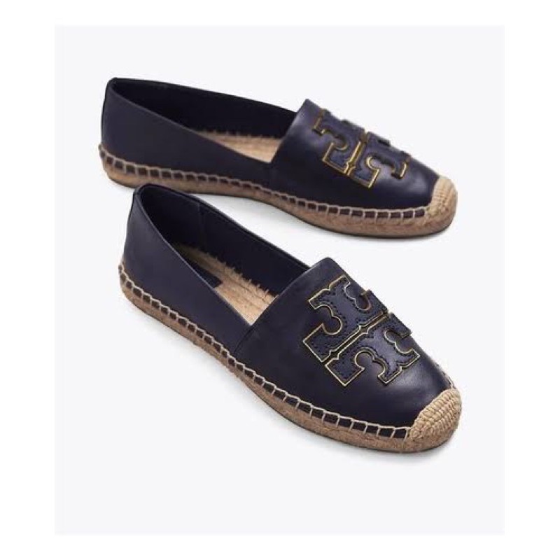 Size 7,5 | tory burch ines espadrilles navy leather
