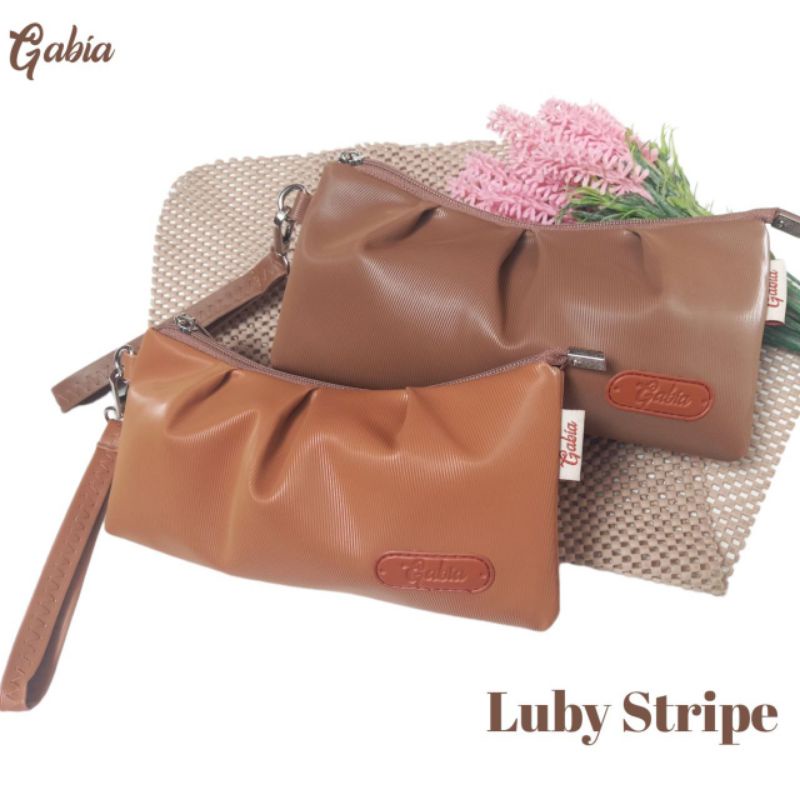 Dompet gabia luby stripe pouch by gabia