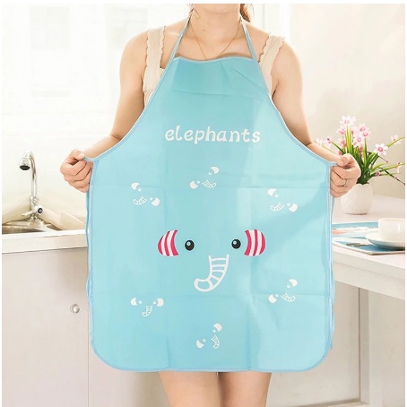 Celemek Dapur Waterproof / Apron Waterproof Karakter Anti Air Dan Minyak Kain Pelindung Dari minyak Atau Air