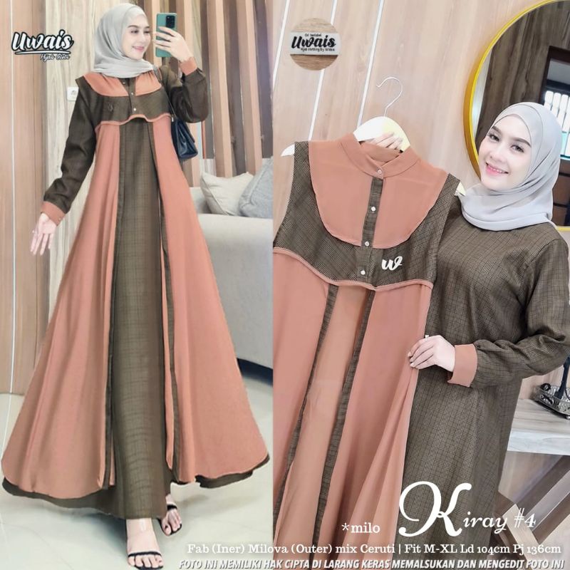 Kiray #4 Gamis milova outer ceruty by Uwais