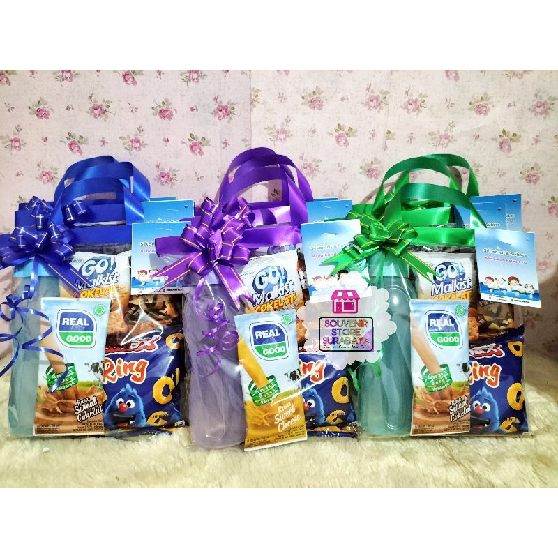 BOTOL PUTAR || Paket ultah botol minum || Snack ulang tahun plus souvenir botol || bingkisan ulang tahun murah