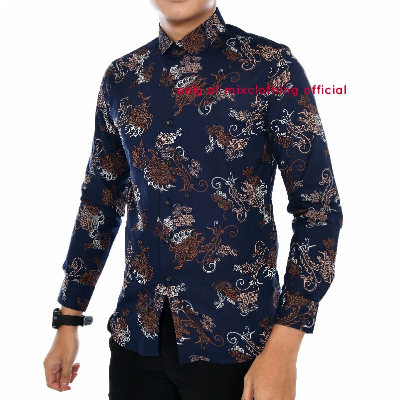 BAJU KEMEJA BATIK PRIA SLIM FIT LENGAN PANJANG COLIN DION CBL 876