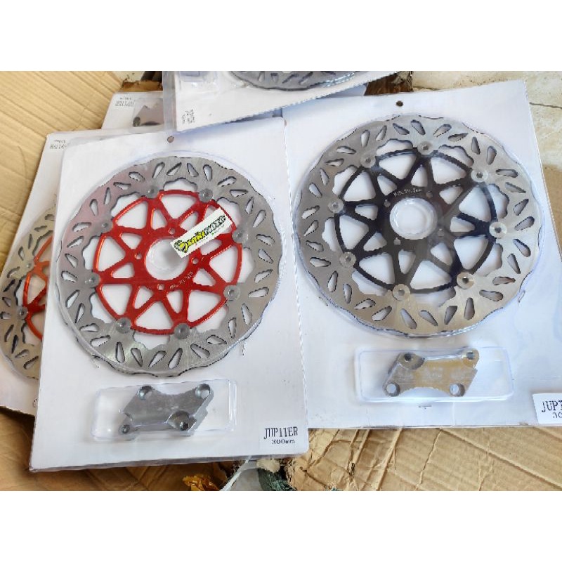 Disc Brake Cakram Piringan PSM Titanium Kembang 300 mm Floating Jupiter Fizr F1zr Rxking Mxking not Moto1 TDR-Bahan Titanum nomerk