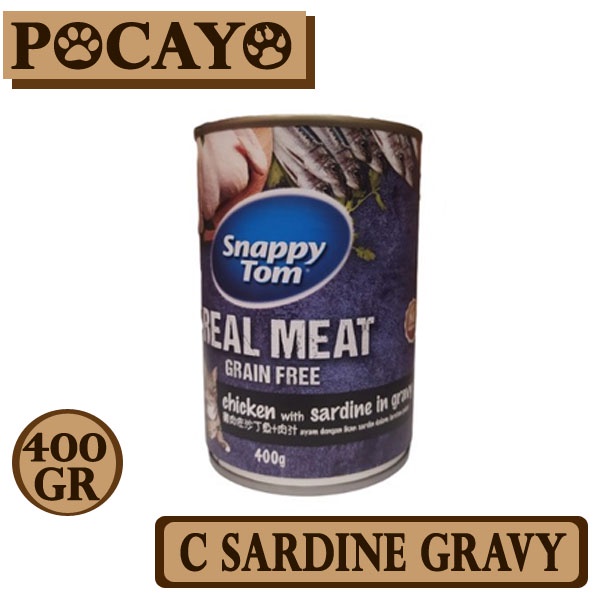 Snappy Tom Chicken Sardine Gravy 400gr